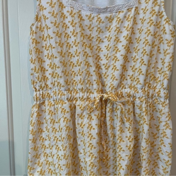 Lane Bryant | Sunny Yellow & White Eyelet Tank Top Size 14/16 Summer Spring - Picture 6 of 9